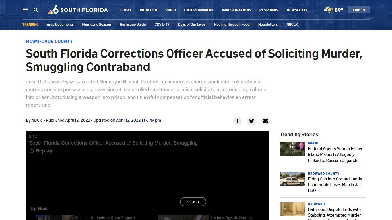 South Florida Corrections Officer Accused of Soliciting Murder ...