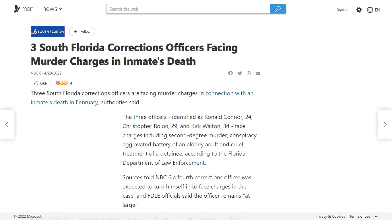 3 South Florida Corrections Officers Facing Murder Charges in Inmate's ...